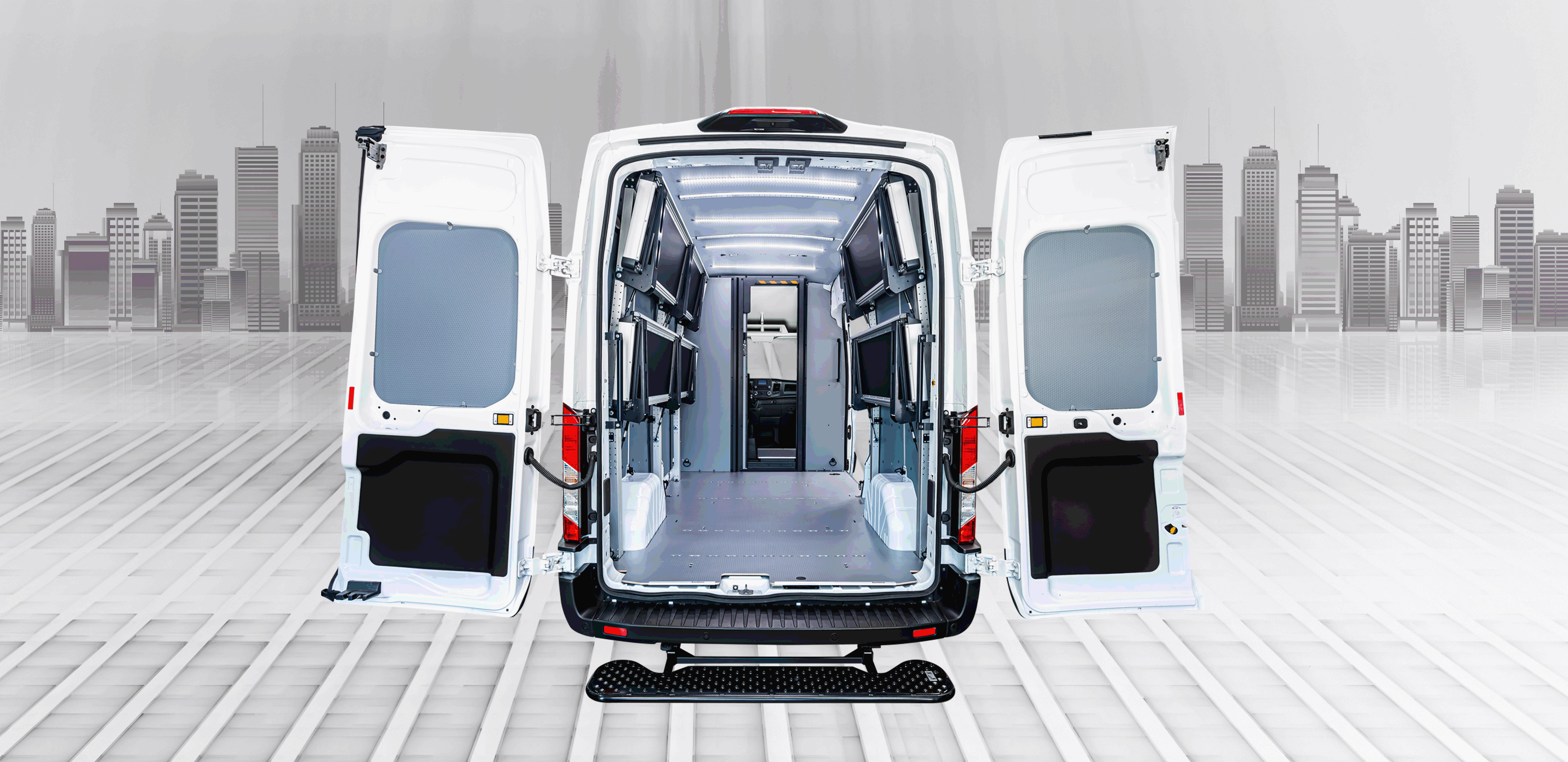 Delivery Vehicle Rack Delivery van shelf and foldable rack for vans - FlexRack | Sortimo- Shop