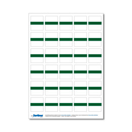 Adhesive labels for inset box 30 in number, green (1 sheet)