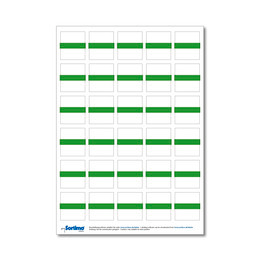 Adhesive labels for inset box 30 in number, light green (1 sheet)