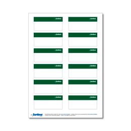 Labelling sticker SR green 1 sheet