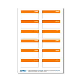 Labelling sticker SR orange 1 sheet